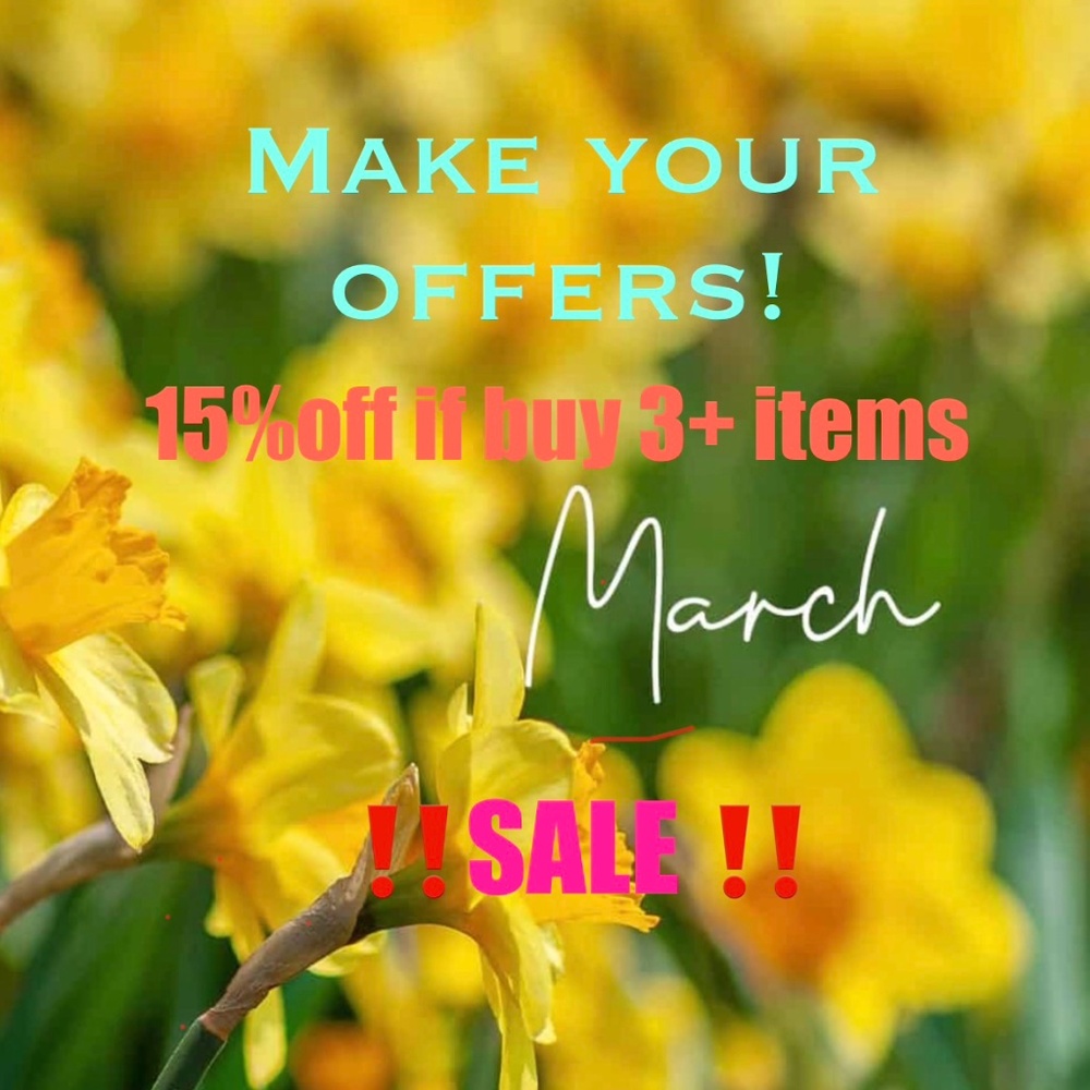 15% OFF Spring SALE-MAKE YOUR OFFERS